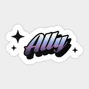 Ally - Retro Classic Typography Style Sticker